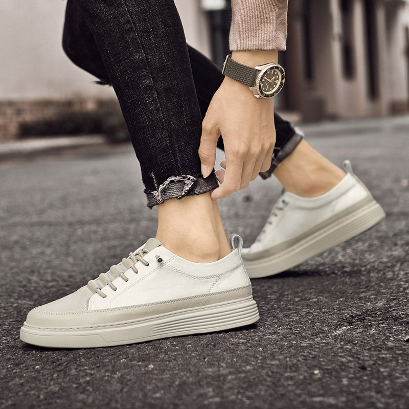Herren Designer Rindsleder Schuhe Outdoor Vintage Leder Board Sneakers | 6687