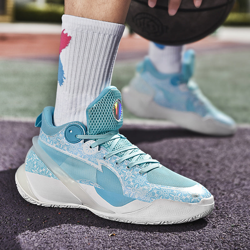 Herren High-Top-Basketballschuhe, leuchtende Sport-Sneaker mit verbessertem Grip für Leistung | 8010