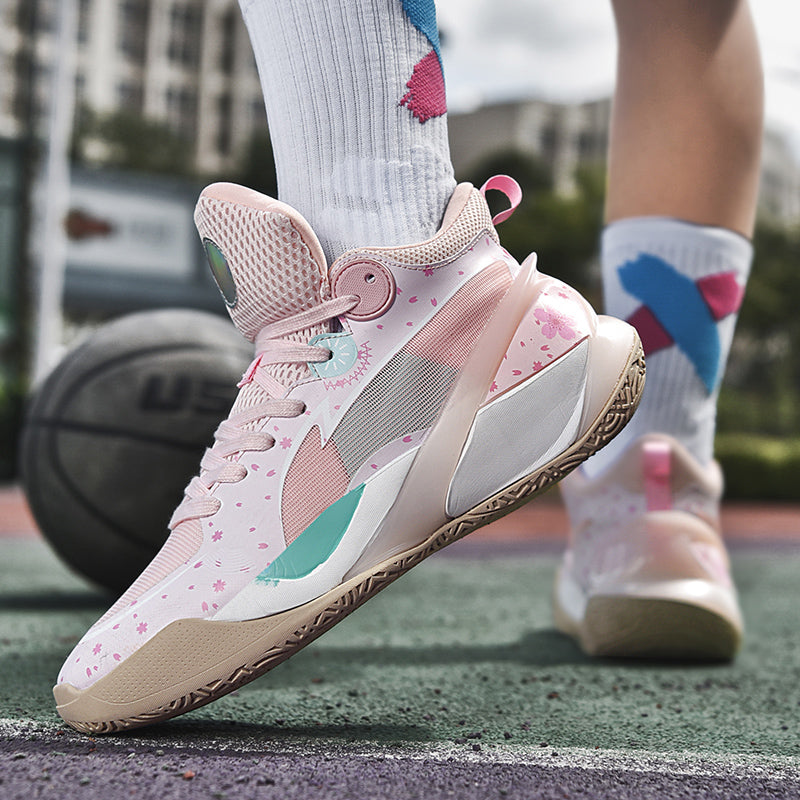 Herren High-Top-Basketballschuhe, leuchtende Sport-Sneaker mit verbessertem Grip für Leistung | 8010