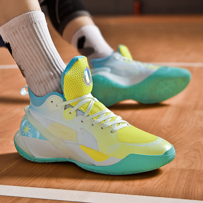 Herren High-Top-Basketballschuhe, leuchtende Sport-Sneaker mit verbessertem Grip für Leistung | 8010