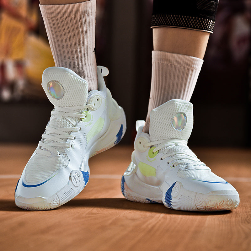 Herren High-Top-Basketballschuhe, leuchtende Sport-Sneaker mit verbessertem Grip für Leistung | 8010