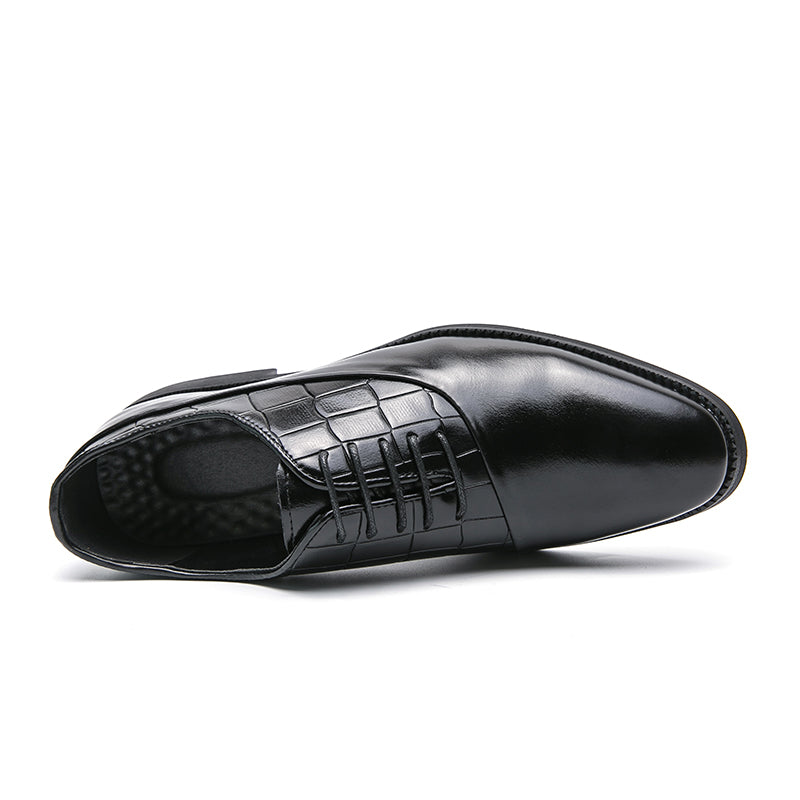 Business Formelle Lederschuhe Schnürschuhe Geprägte Patchwork-Modelle Schuhe | 8786