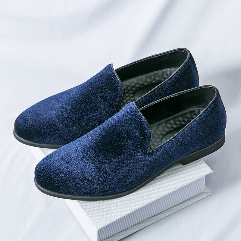 Herrenschuhe mit floralem Wildleder-Steigbügel und Cross Border-Lederschuhe in Übergröße | 2223