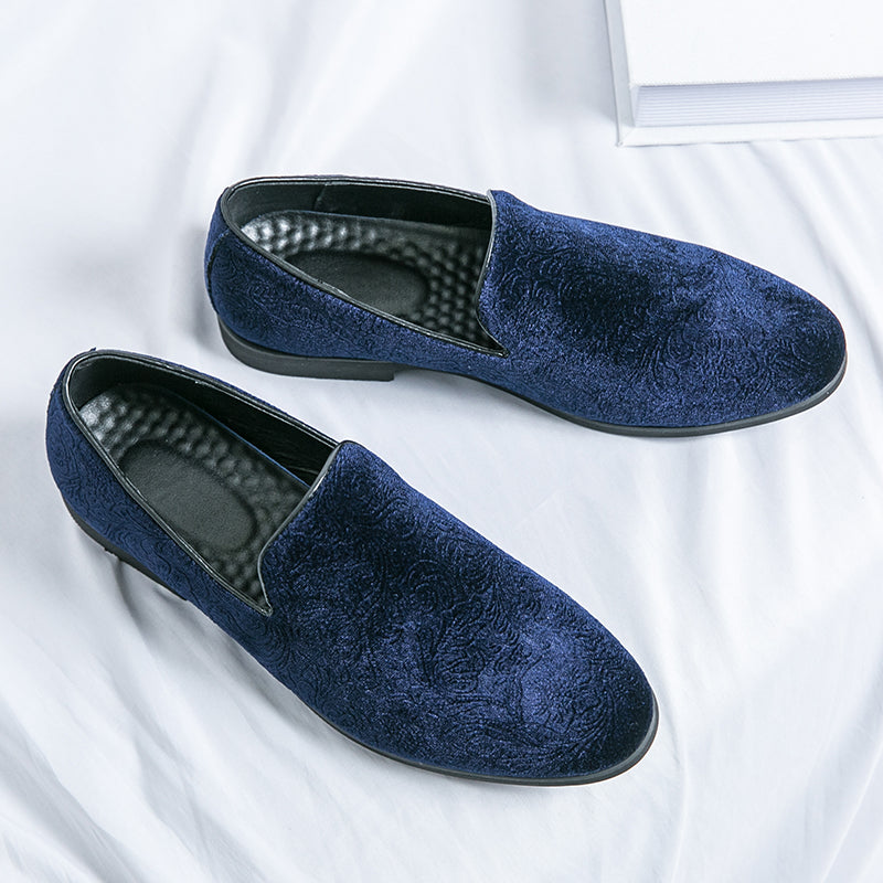 Herrenschuhe mit floralem Wildleder-Steigbügel und Cross Border-Lederschuhe in Übergröße | 2223