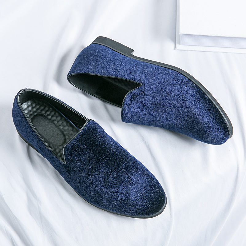 Herrenschuhe mit floralem Wildleder-Steigbügel und Cross Border-Lederschuhe in Übergröße | 2223