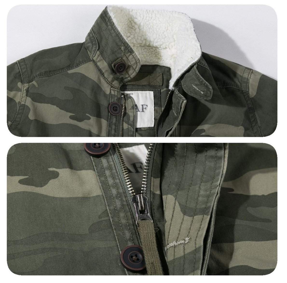 Weiche Premium-Fleecejacke für Herren – Winddichter Camouflage-Outdoor-Mantel mit dickem Plüsch-Innenfutter für ultimative Wärme | 318