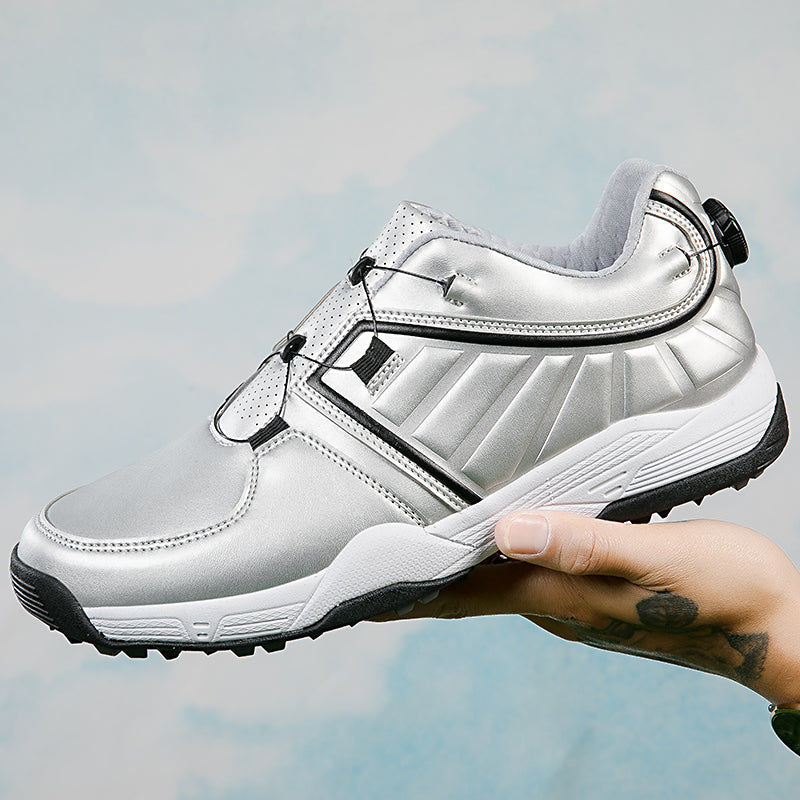 Herren Golfschuhe Schnellschnürung Leder Golf Training Anti-Rutsch-Sneaker | G160