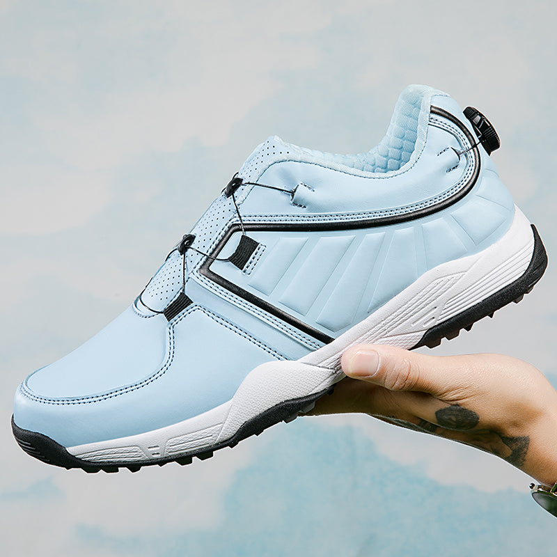 Herren Golfschuhe Schnellschnürung Leder Golf Training Anti-Rutsch-Sneaker | G160