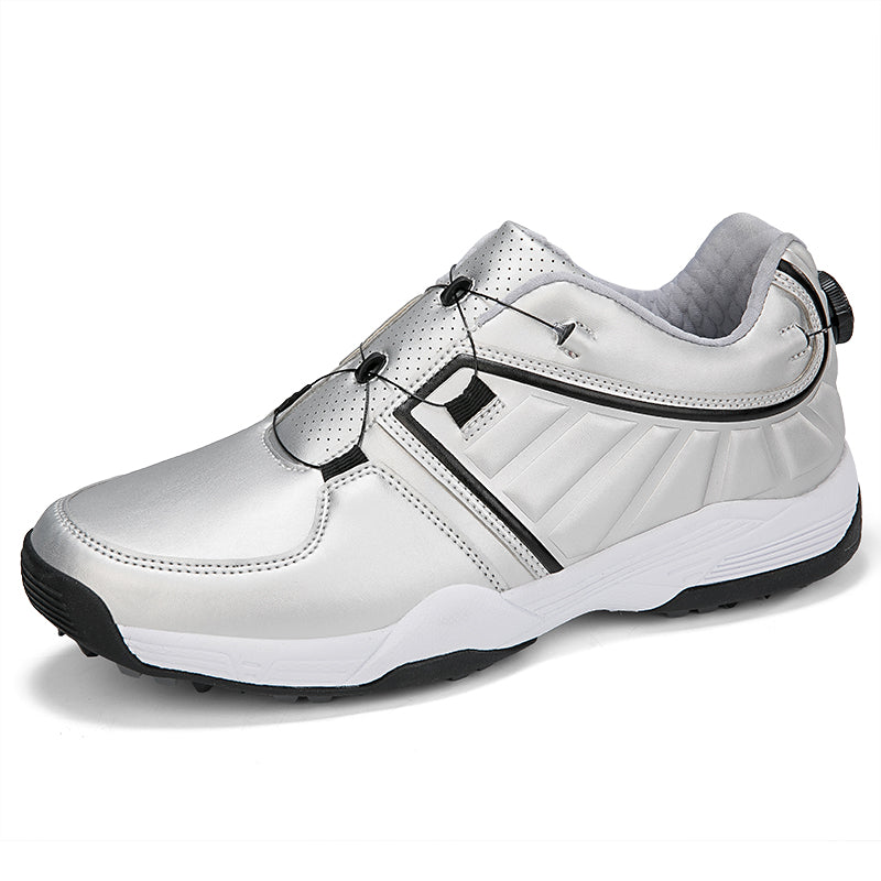 Herren Golfschuhe Schnellschnürung Leder Golf Training Anti-Rutsch-Sneaker | G160