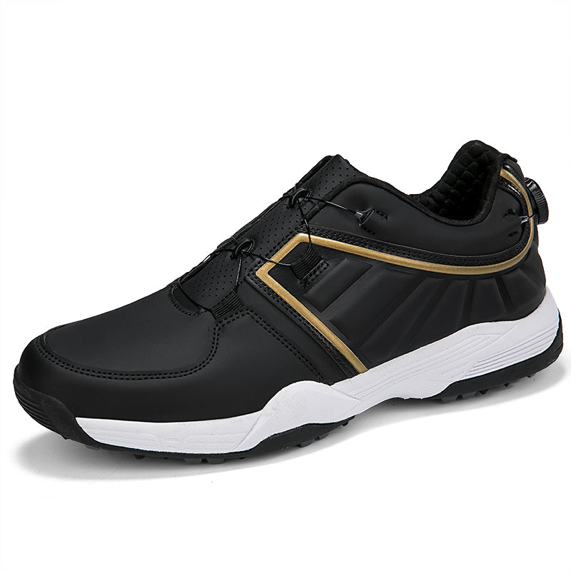 Herren Golfschuhe Schnellschnürung Leder Golf Training Anti-Rutsch-Sneaker | G160