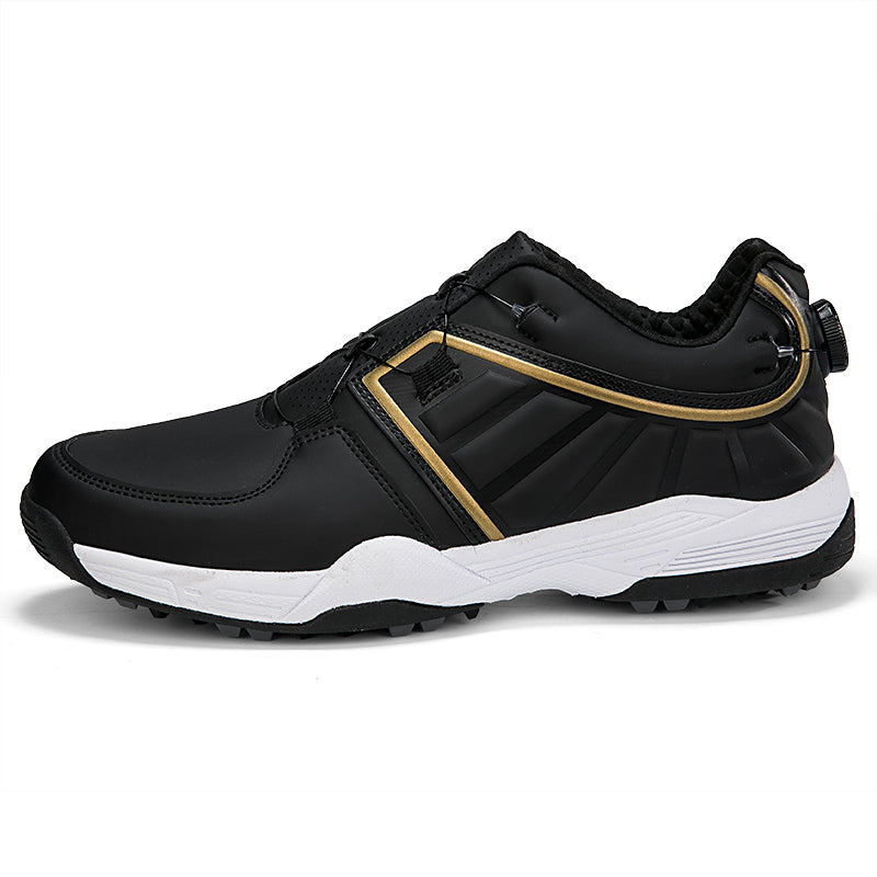 Herren Golfschuhe Schnellschnürung Leder Golf Training Anti-Rutsch-Sneaker | G160