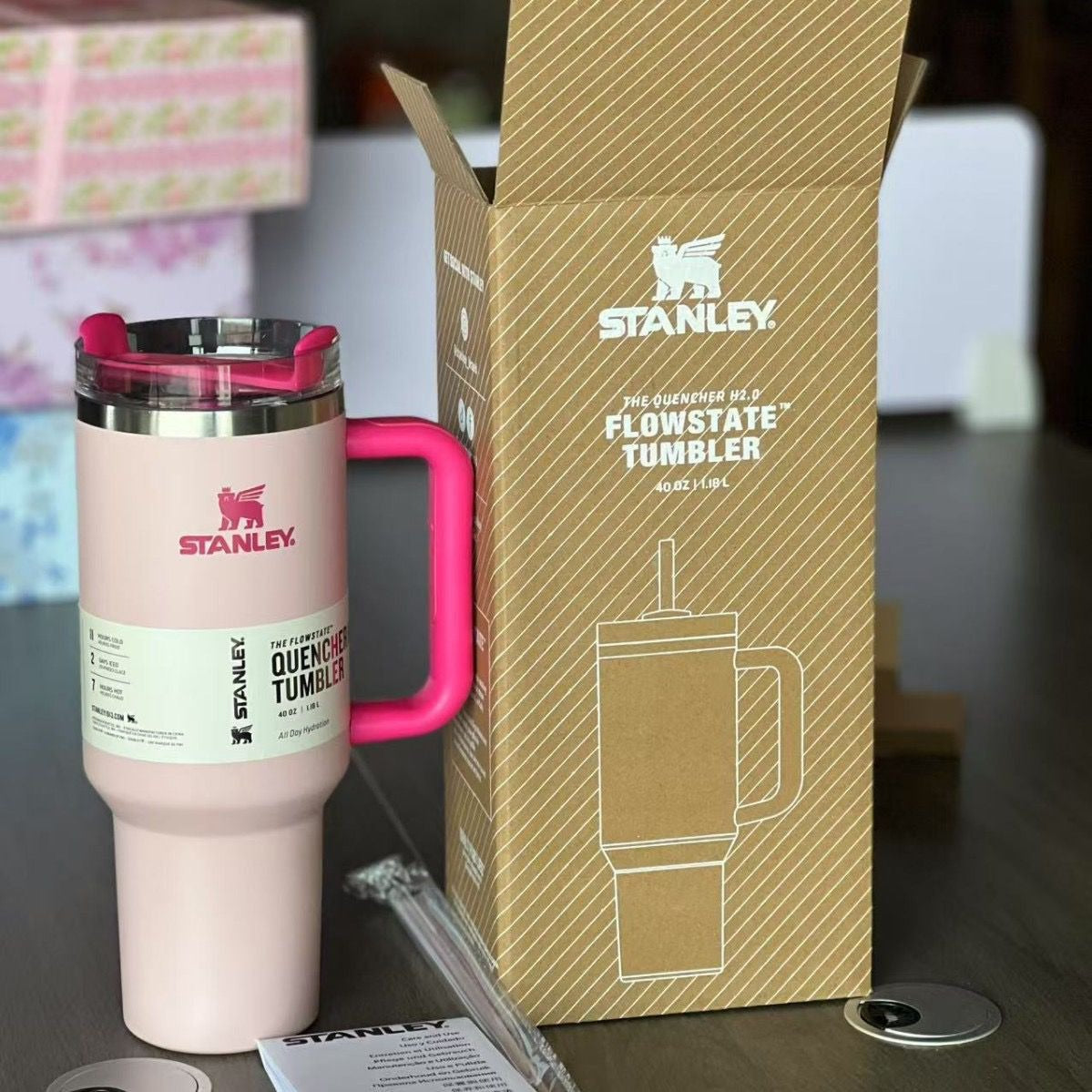 STANLEY 304 Edelstahlbecher mit Strohhalm | Stanley01