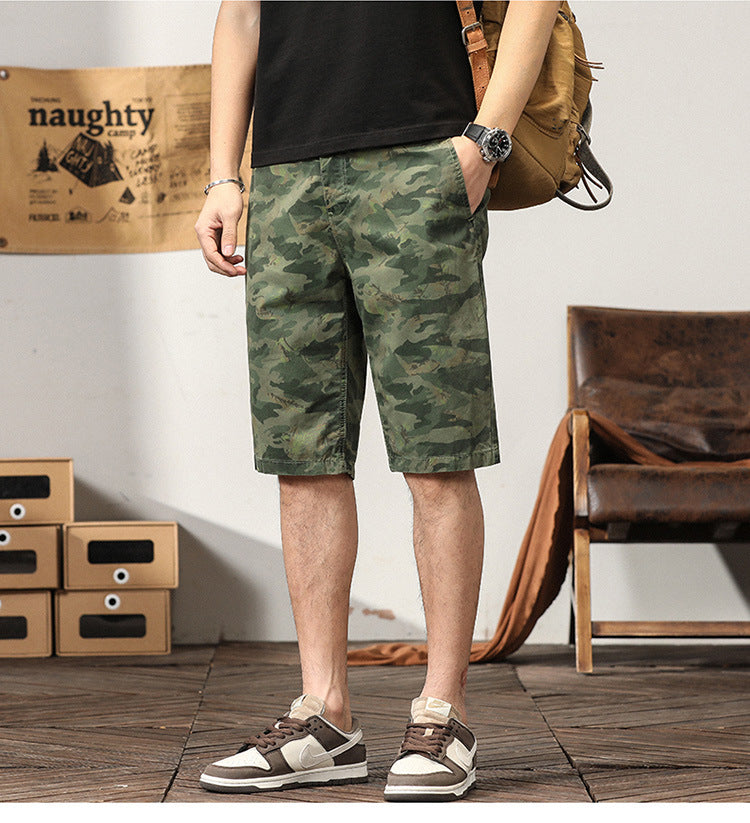Herrentrends High Design Sommerstil Loose Fit Camouflage Cargo Shorts | G3526