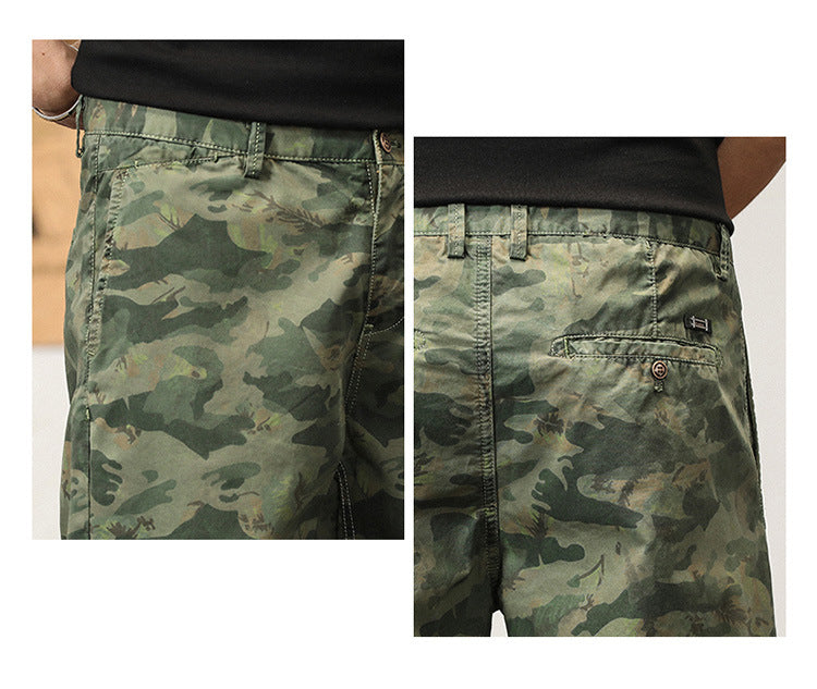 Herrentrends High Design Sommerstil Loose Fit Camouflage Cargo Shorts | G3526