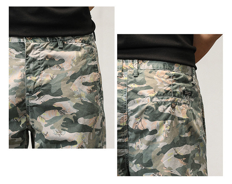 Herrentrends High Design Sommerstil Loose Fit Camouflage Cargo Shorts | G3526