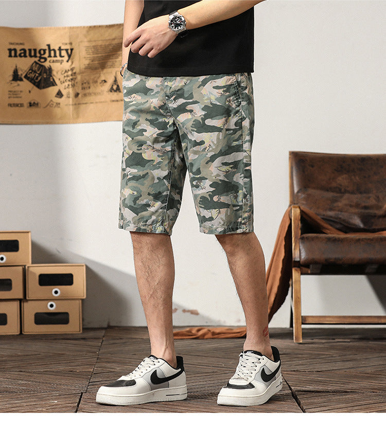 Herrentrends High Design Sommerstil Loose Fit Camouflage Cargo Shorts | G3526