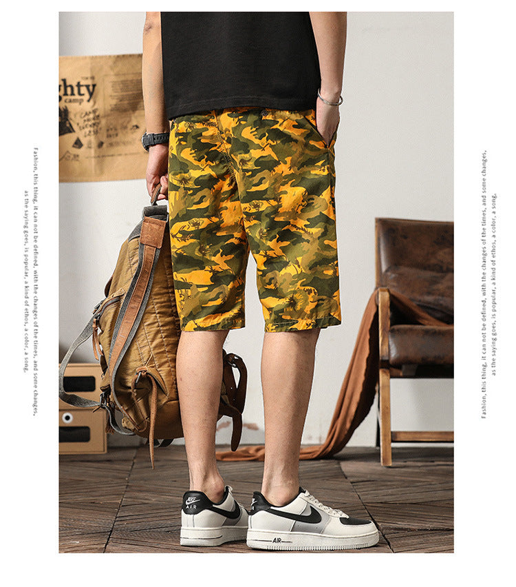 Herrentrends High Design Sommerstil Loose Fit Camouflage Cargo Shorts | G3526
