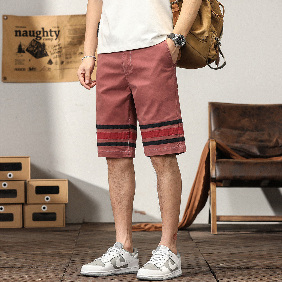 Herren Casual Athletic Short Fashion Fit Junge Hose Slim Cargo Shorts | G3612