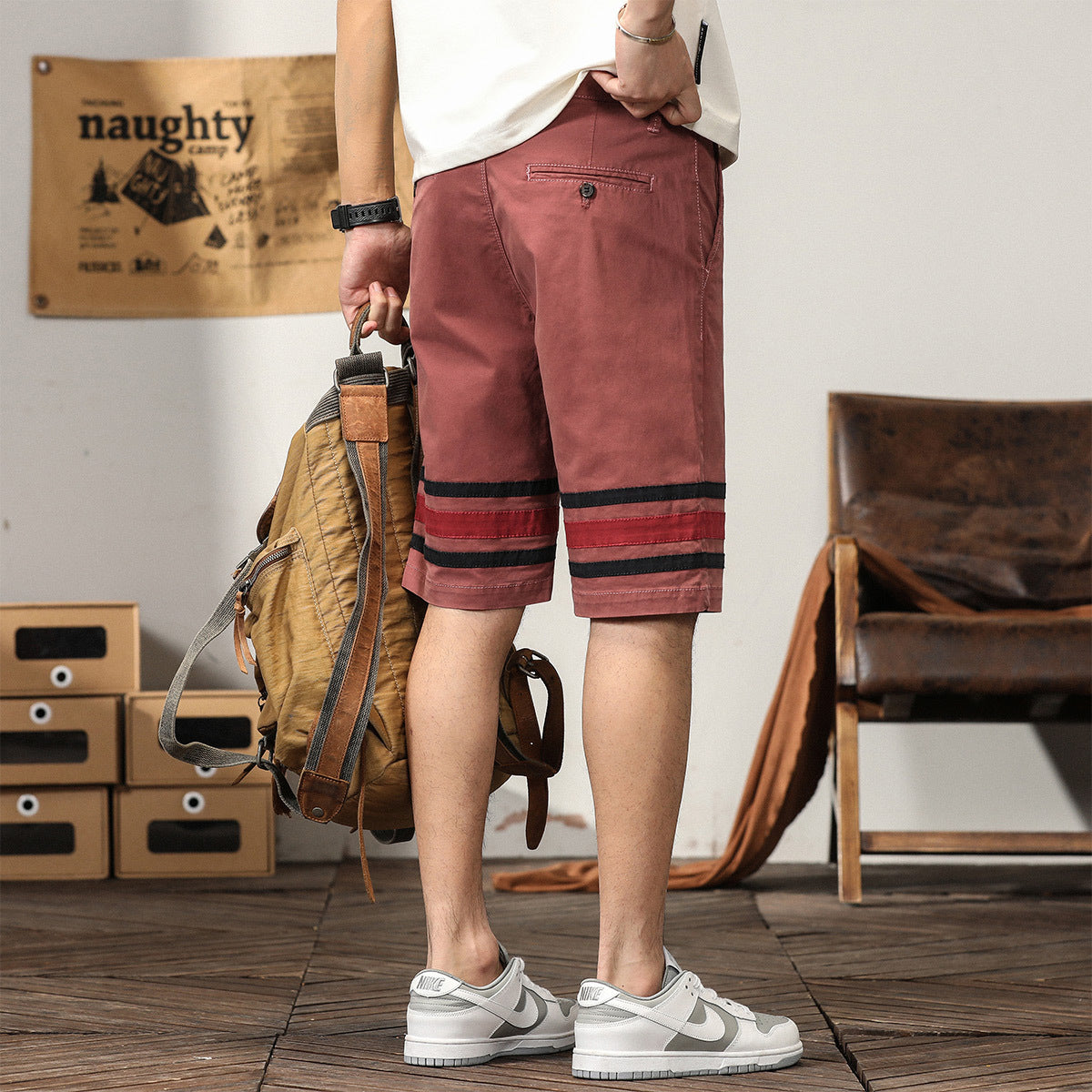Herren Casual Athletic Short Fashion Fit Junge Hose Slim Cargo Shorts | G3612