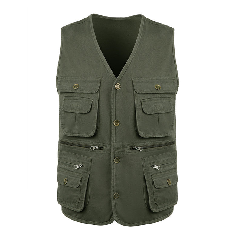 Herren Outdoor Multi-Pocket Angelweste Ärmellose Atmungsaktive Jacke | D210-N701