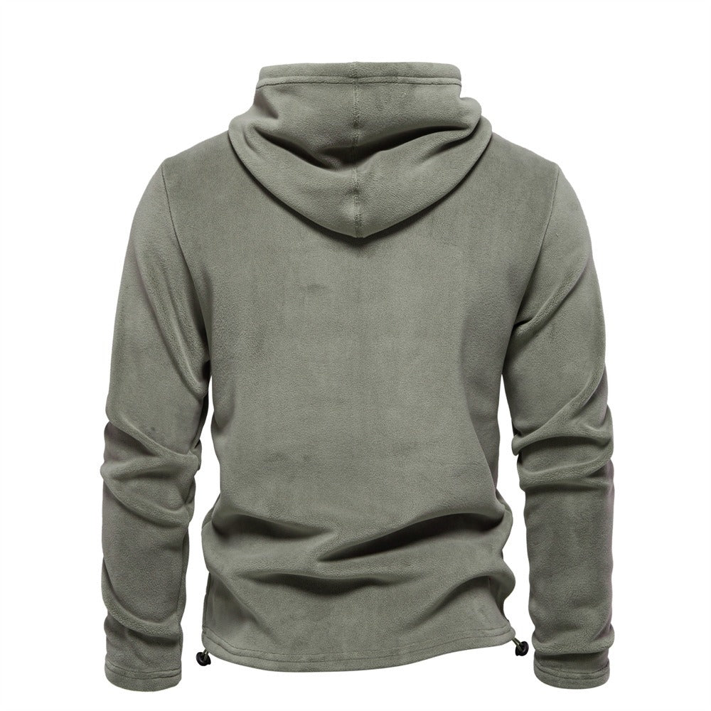 Herren Fleece Hoodie – Warmer Winterpullover mit Kordelzug | HD09