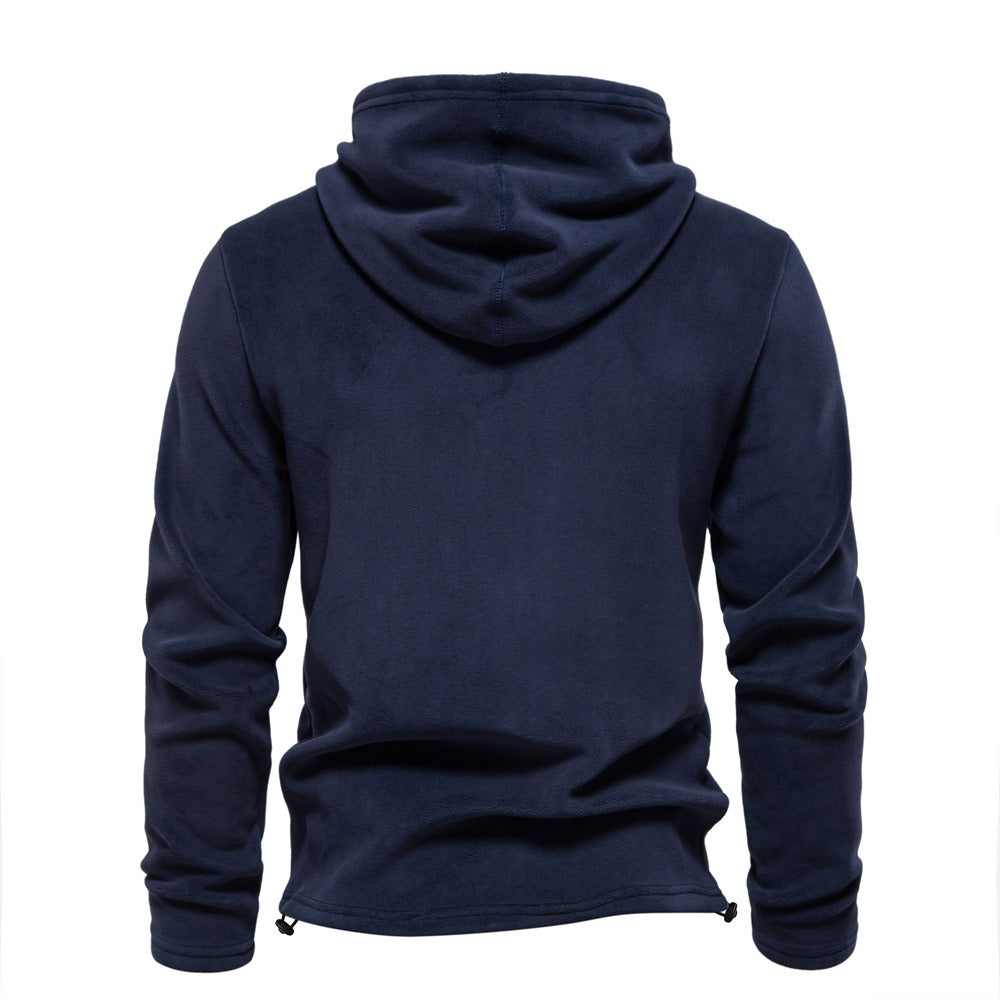 Herren Fleece Hoodie – Warmer Winterpullover mit Kordelzug | HD09