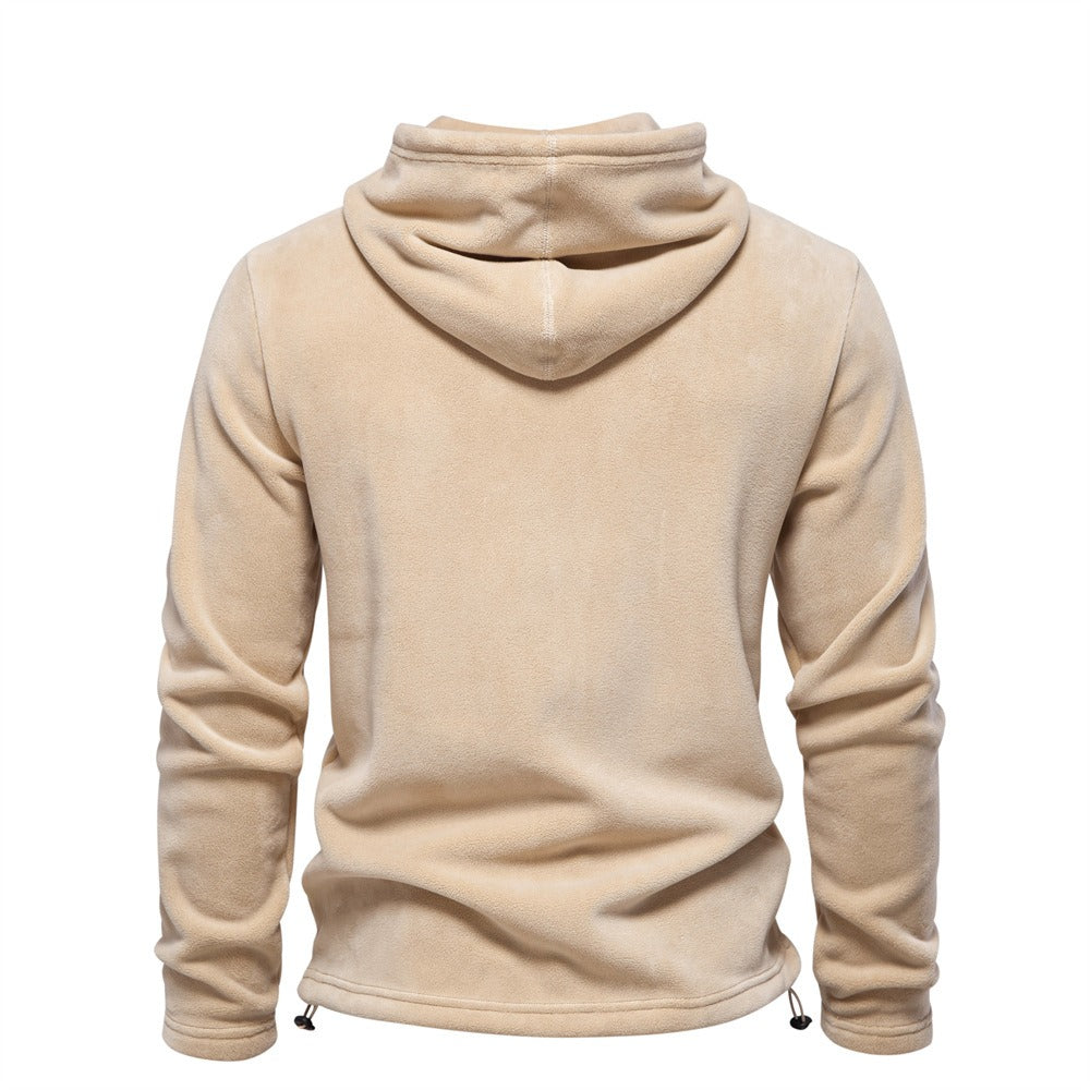 Herren Fleece Hoodie – Warmer Winterpullover mit Kordelzug | HD09