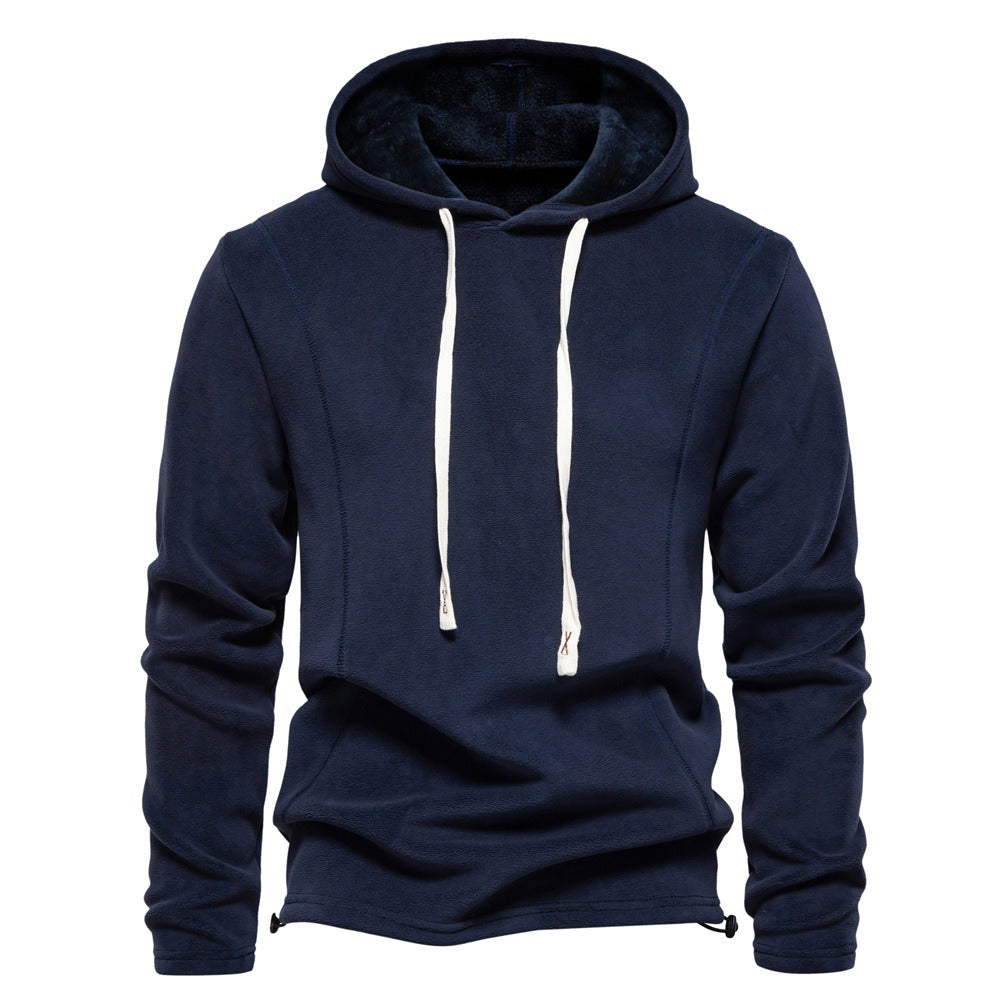 Herren Fleece Hoodie – Warmer Winterpullover mit Kordelzug | HD09
