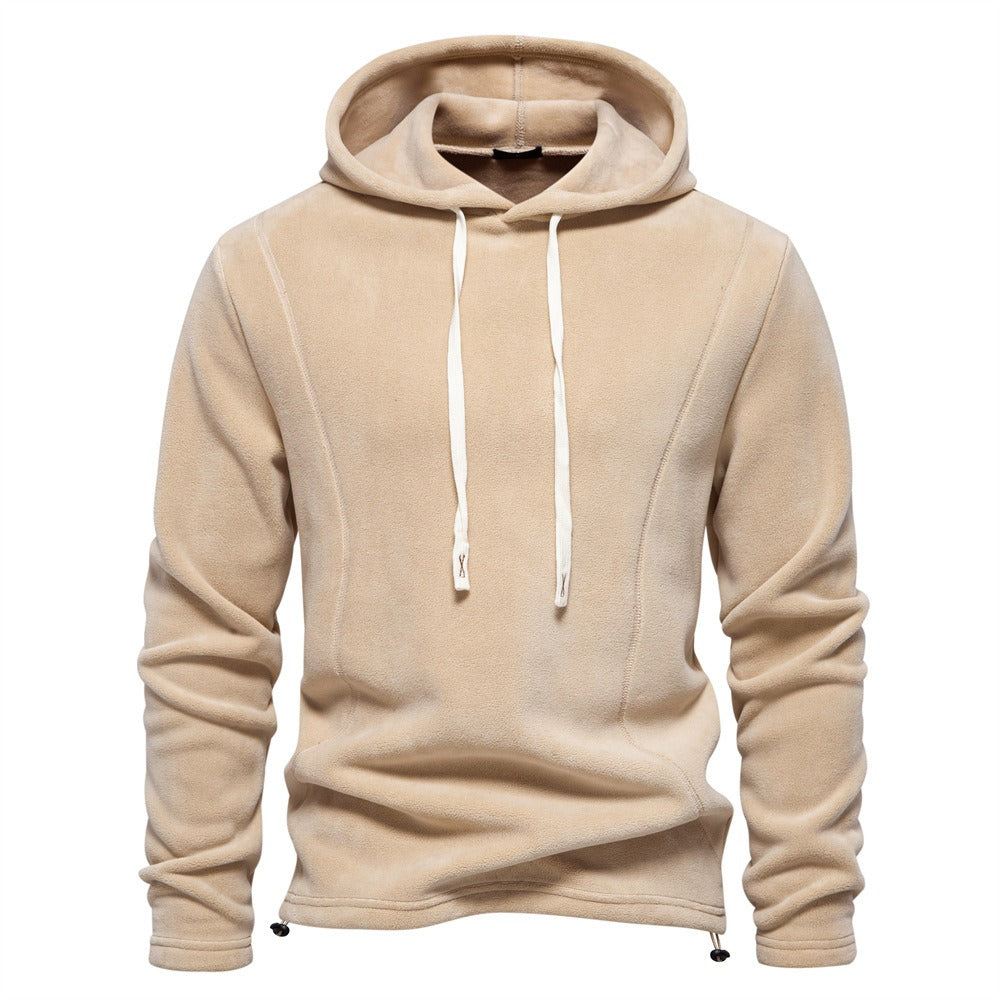 Herren Fleece Hoodie – Warmer Winterpullover mit Kordelzug | HD09