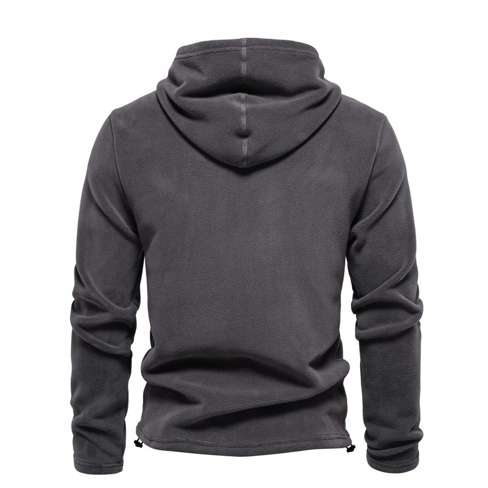 Herren Fleece Hoodie – Warmer Winterpullover mit Kordelzug | HD09