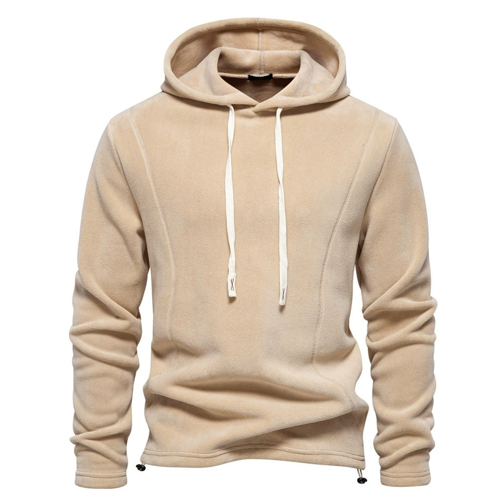 Herren Fleece Hoodie – Warmer Winterpullover mit Kordelzug | HD09