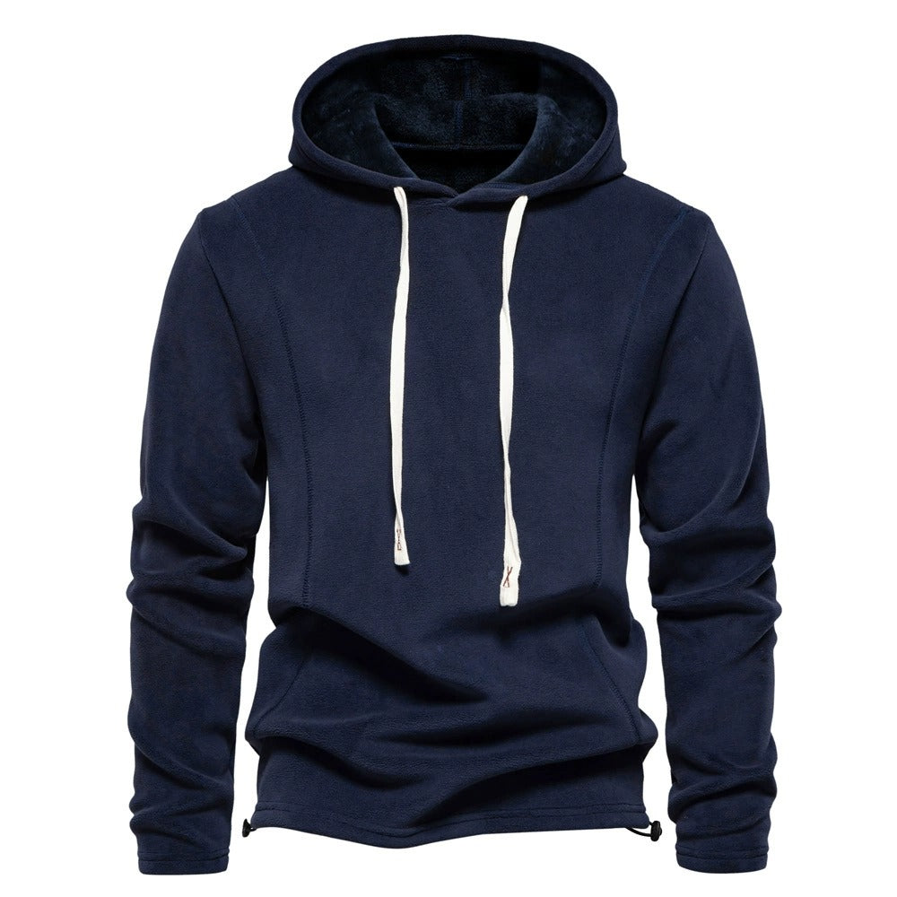 Herren Fleece Hoodie – Warmer Winterpullover mit Kordelzug | HD09