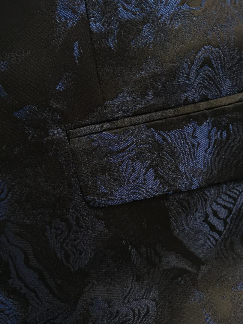 Luxuriöser, hochwertiger Herren-Smokinganzug aus Jacquard, dreiteilig, für Hochzeiten, Partys, Blazer, Weste und Hose | 1515