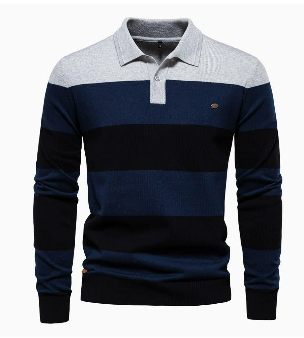Lässiges Golf-Poloshirt mit langen Ärmeln und halbem Reißverschluss für Herren | PL218