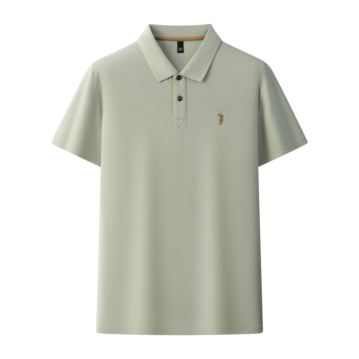 Herren-Poloshirt aus hochwertiger merzerisierter Baumwolle (220 g/m²), sechseckig, Perlenstickerei, Sommerkollektion | 8561
