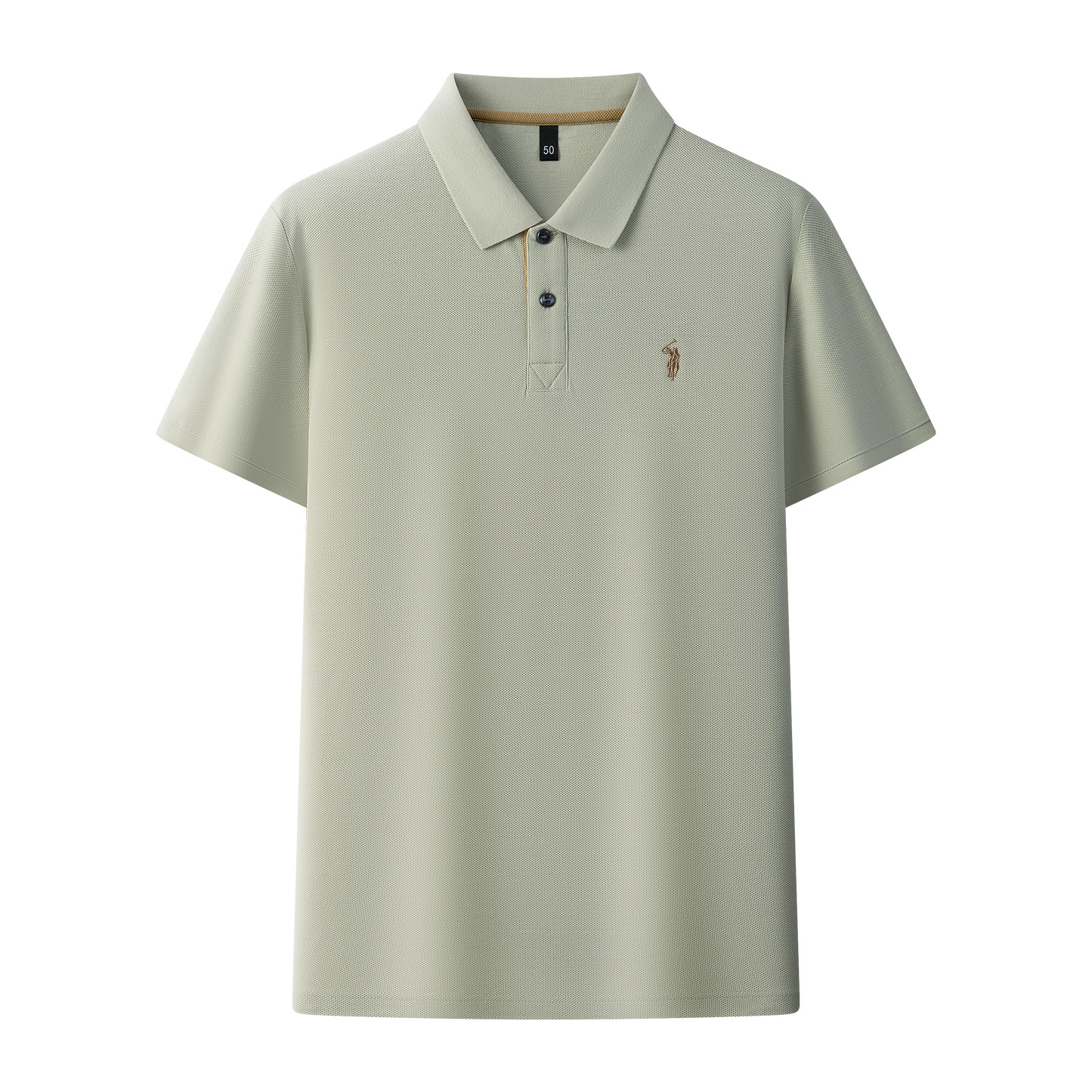 Herren-Poloshirt aus hochwertiger merzerisierter Baumwolle (220 g/m²), sechseckig, Perlenstickerei, Sommerkollektion | 8561