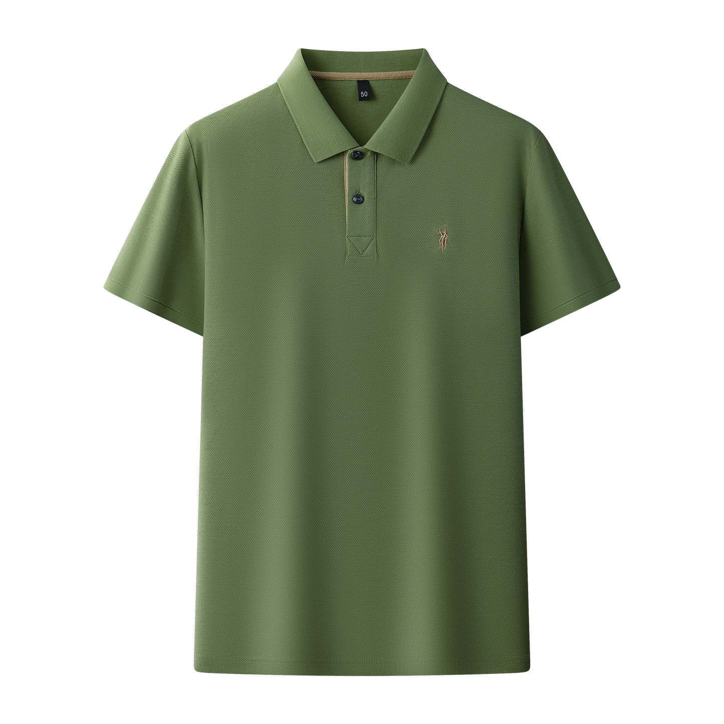 Herren-Poloshirt aus hochwertiger merzerisierter Baumwolle (220 g/m²), sechseckig, Perlenstickerei, Sommerkollektion | 8561