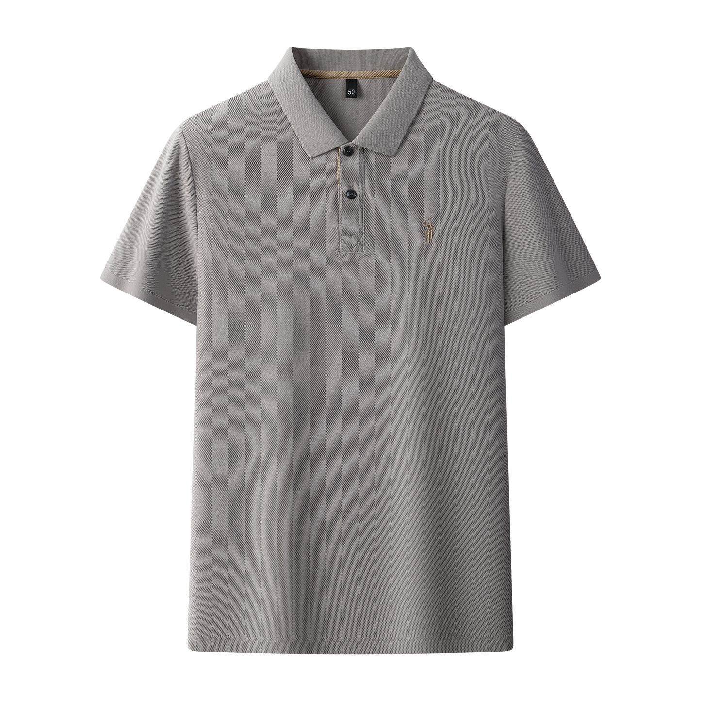 Herren-Poloshirt aus hochwertiger merzerisierter Baumwolle (220 g/m²), sechseckig, Perlenstickerei, Sommerkollektion | 8561