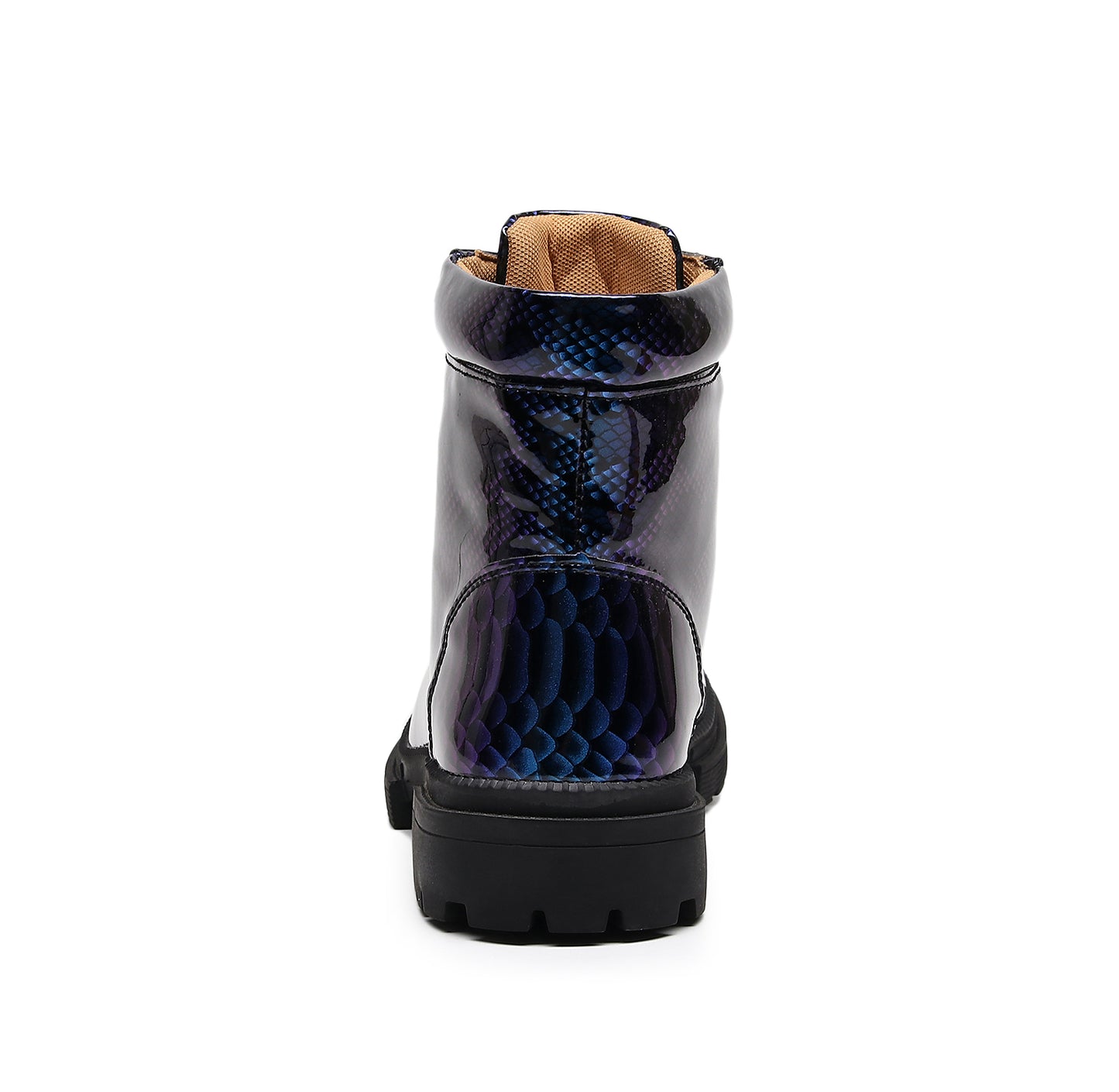 Britische Lederstiefel für Herren – Martin-Freizeitstiefel mit Schlangenmuster-Imitat | 797
