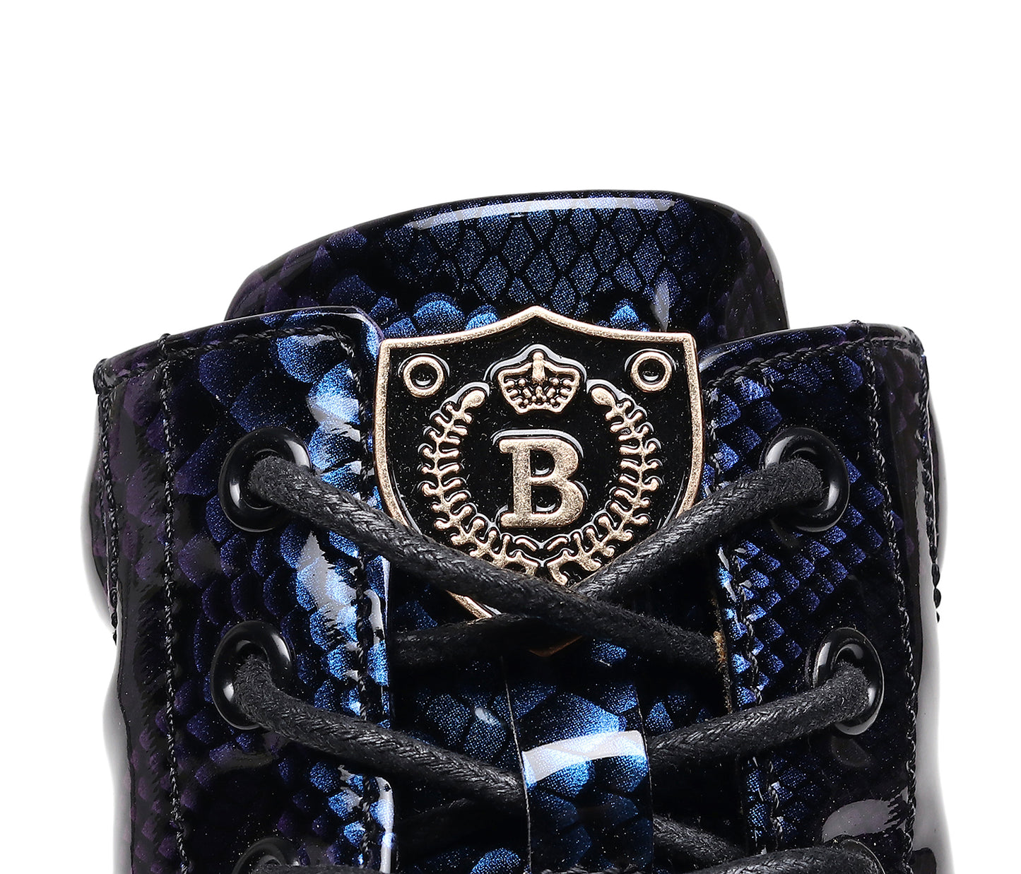 Britische Lederstiefel für Herren – Martin-Freizeitstiefel mit Schlangenmuster-Imitat | 797