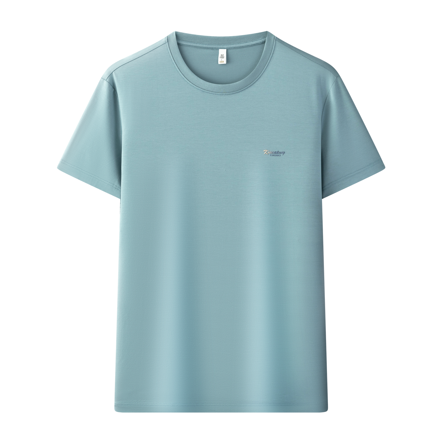 Antibakterielles kühlendes Baumwoll-T-Shirt für Herren – Sommer-Slim-Fit-Oberteil aus Eisseide mit Rundhalsausschnitt | 6550