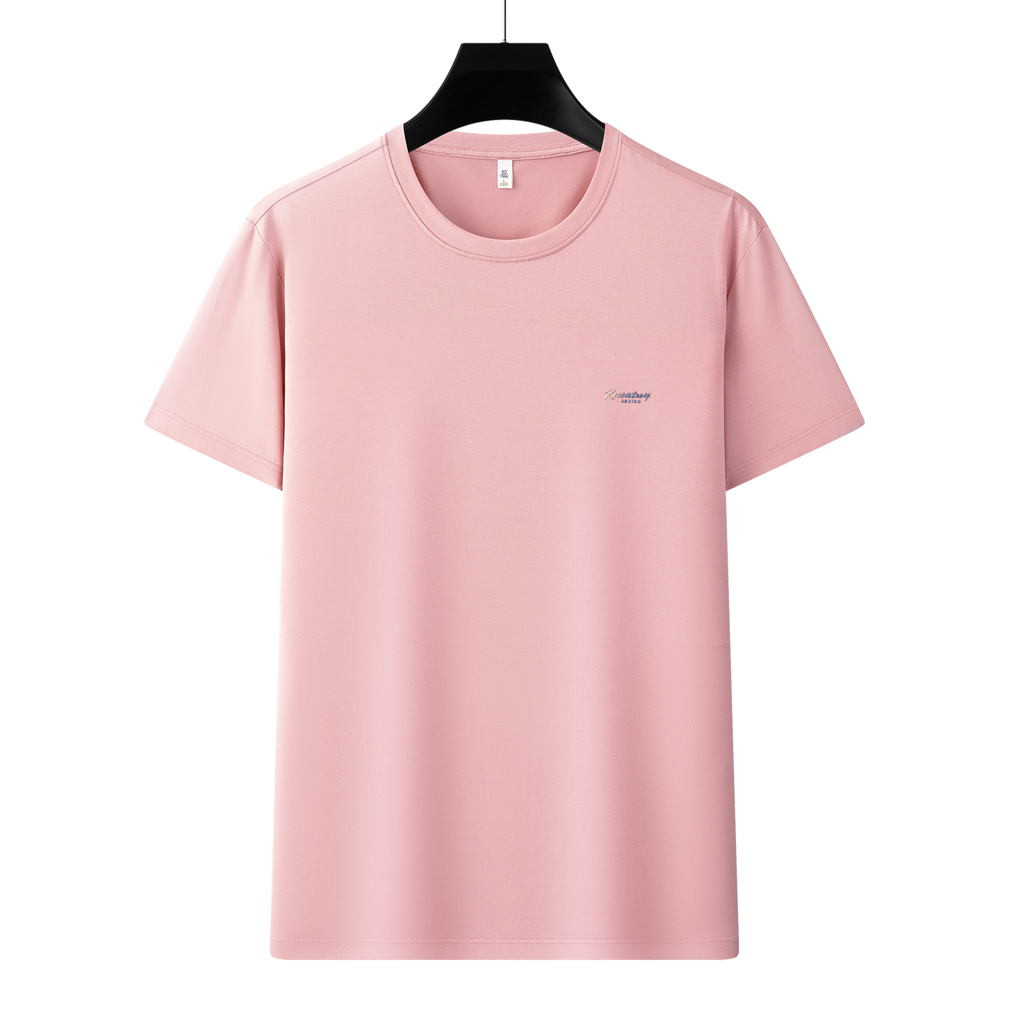 Antibakterielles kühlendes Baumwoll-T-Shirt für Herren – Sommer-Slim-Fit-Oberteil aus Eisseide mit Rundhalsausschnitt | 6550