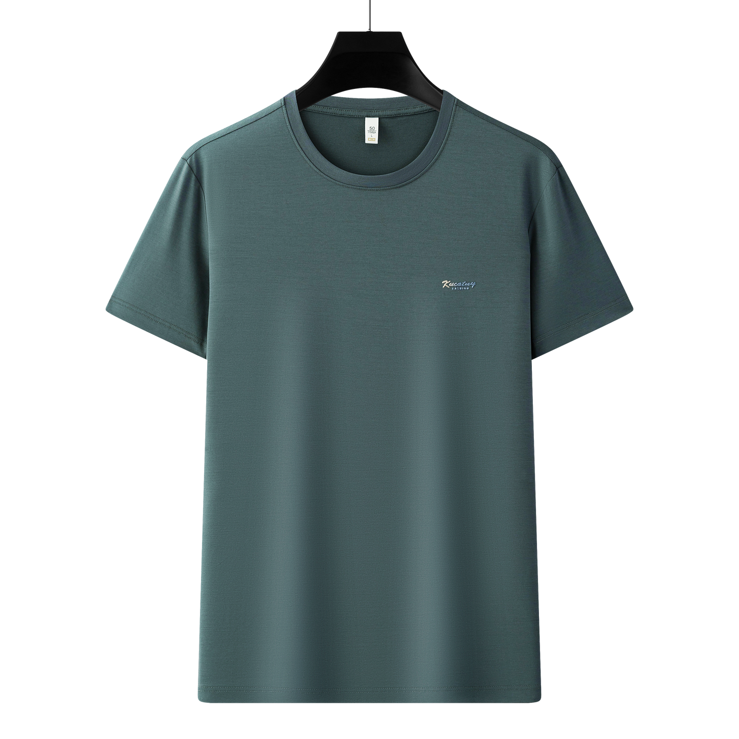 Antibakterielles kühlendes Baumwoll-T-Shirt für Herren – Sommer-Slim-Fit-Oberteil aus Eisseide mit Rundhalsausschnitt | 6550