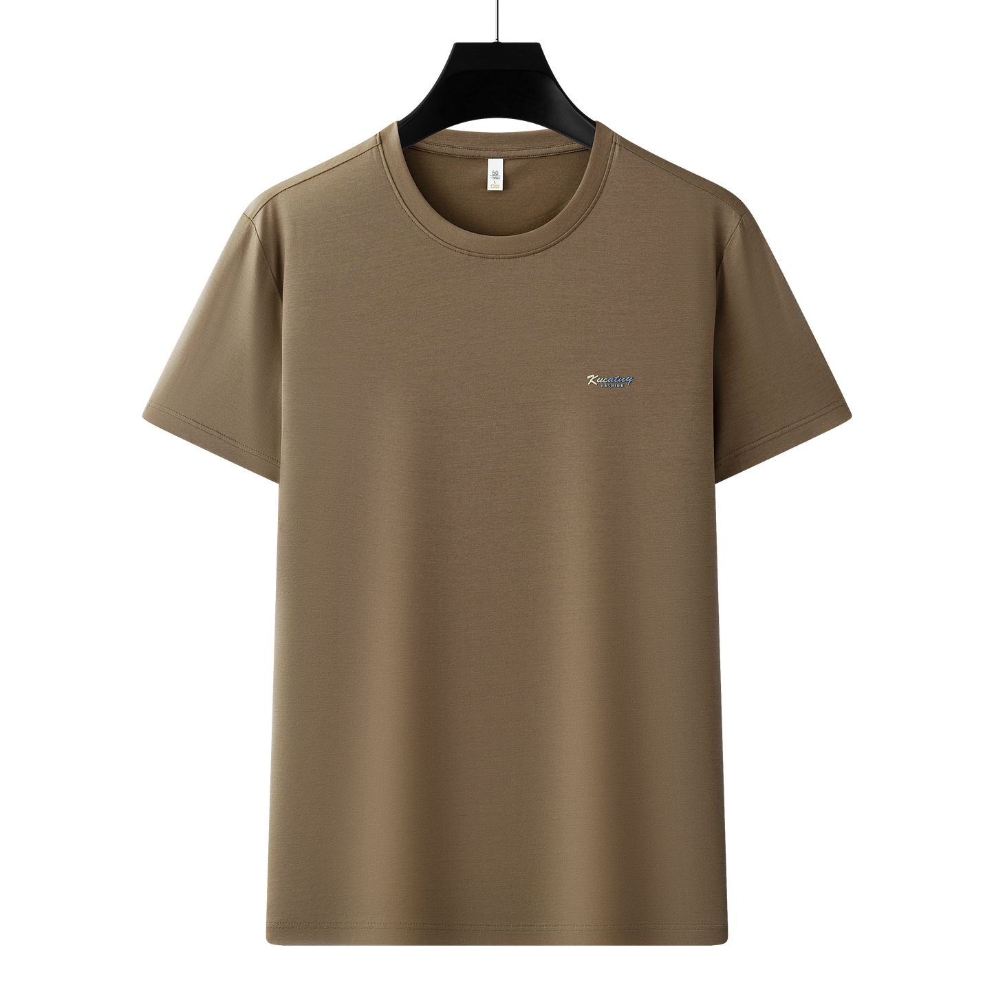 Antibakterielles kühlendes Baumwoll-T-Shirt für Herren – Sommer-Slim-Fit-Oberteil aus Eisseide mit Rundhalsausschnitt | 6550