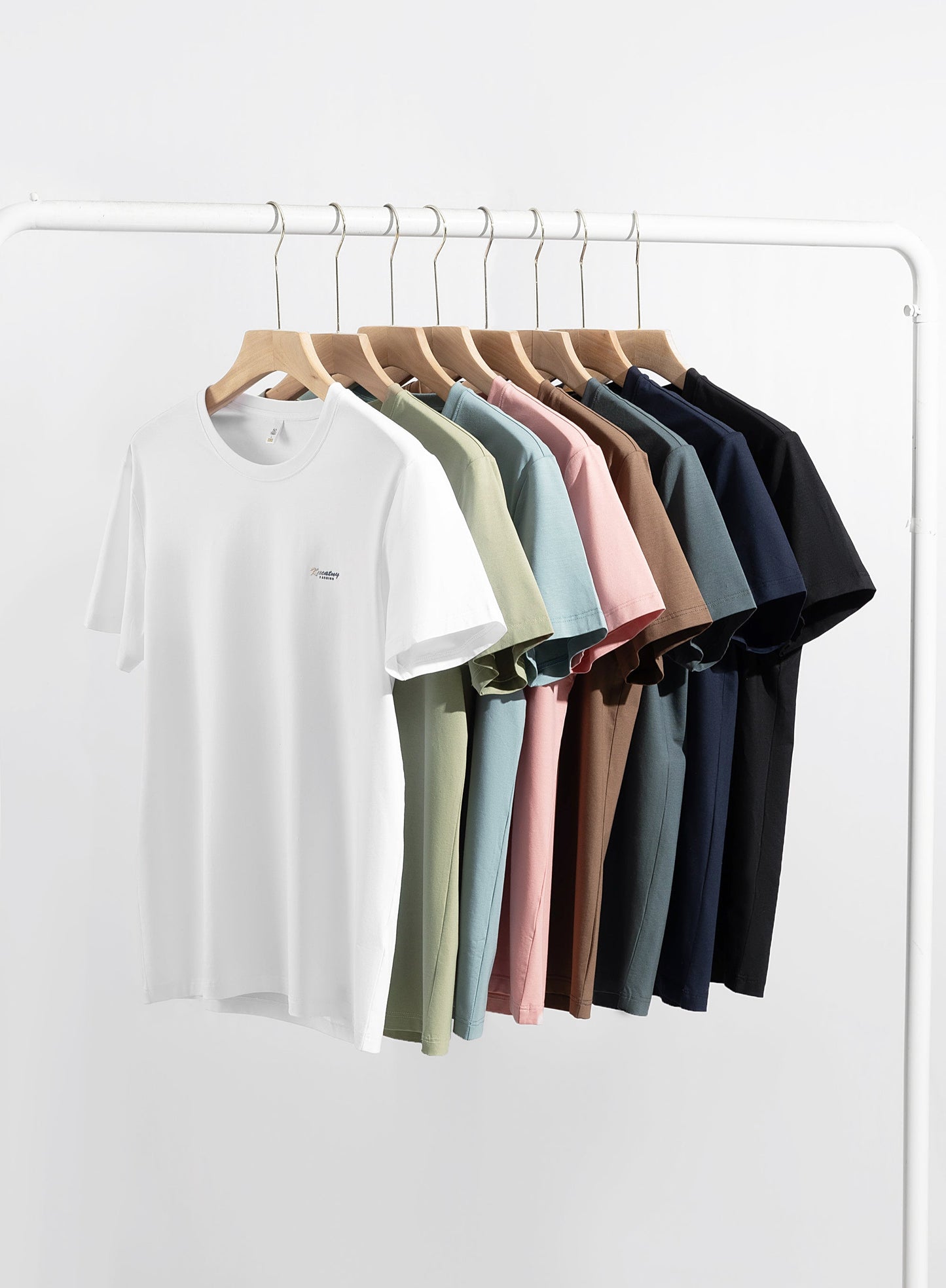 Antibakterielles kühlendes Baumwoll-T-Shirt für Herren – Sommer-Slim-Fit-Oberteil aus Eisseide mit Rundhalsausschnitt | 6550