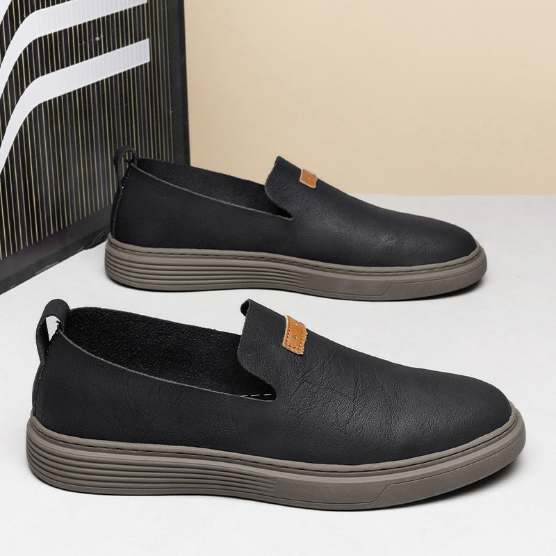 Herrenmode Leder-Fahrerschuhe Freizeitschuhe aus Leder Slipper | 23004
