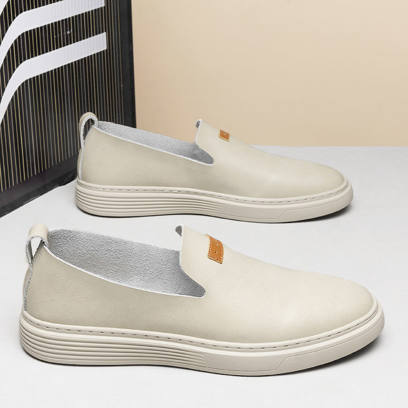 Herrenmode Leder-Fahrerschuhe Freizeitschuhe aus Leder Slipper | 23004
