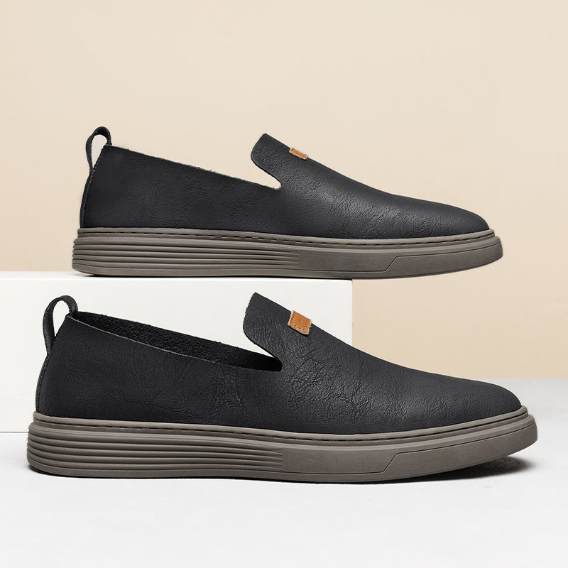 Herrenmode Leder-Fahrerschuhe Freizeitschuhe aus Leder Slipper | 23004