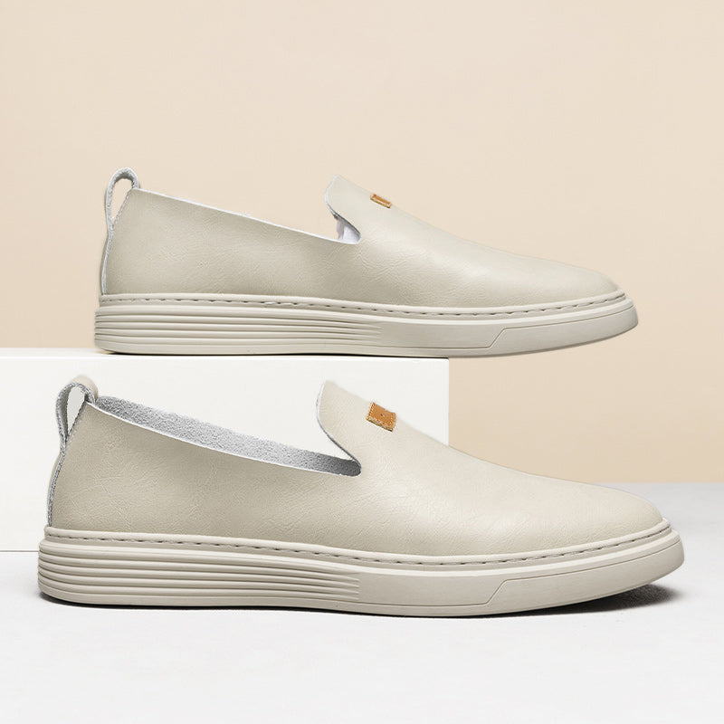 Herrenmode Leder-Fahrerschuhe Freizeitschuhe aus Leder Slipper | 23004