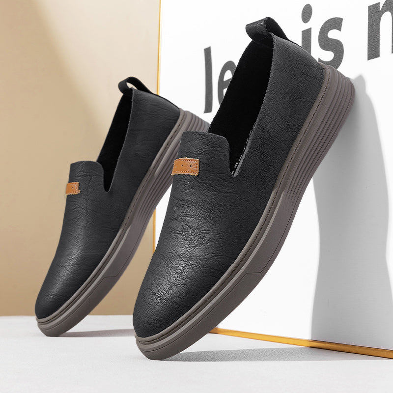 Herrenmode Leder-Fahrerschuhe Freizeitschuhe aus Leder Slipper | 23004